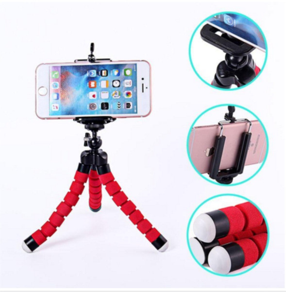 Gorrila Tripods Universal Octopus Sponge Flexible MINI Tripod Digital Camera Holder Mount Clip For Canon Stand Mount For iPhone X 8 Plus