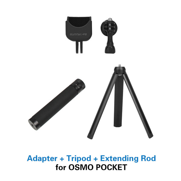 OP-Q9165 1/4 Adapter Multifunctional Expanding Switch Connection + Extending Rod + Tripod for DJI OSMO POCKET gimbal Accessories