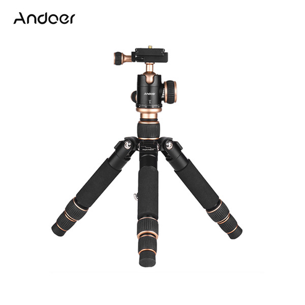 Andoer Travel Portable Mini Tabletop Tripod w/ Ball Head Quick Release Plate for Canon Nikon Sony A7 DSLR Cam Smartphone DV