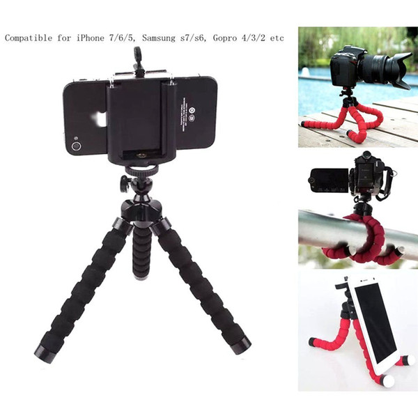 New Octopus Sponge Flexible MINI Tripod Digital Camera Holder Mount Clip For Canon Stand Mount For Iphone 7 6S 5 Plus Gorrila Tripods