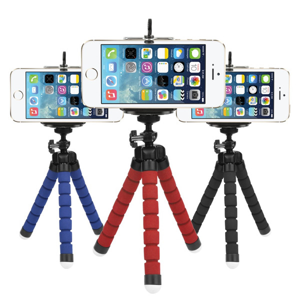 Digital Camera Flexible Octopus Leg Tripod Bracket Stand For iPhone Cell Phone Stand Tripod Mount + Phone Holder