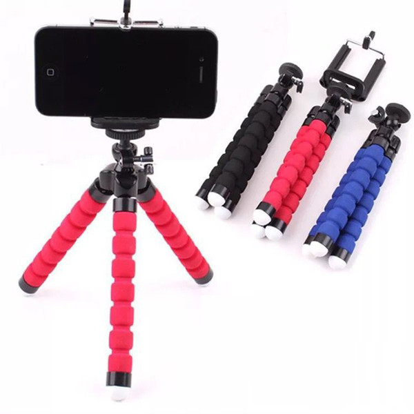 Camera Tripods Cell Phone Tripod Octopus Holder Stand with Mount Adapter for iPhone 5S 6S Plus Samsung