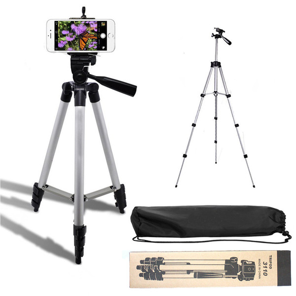 3110A Protable Camera Mobile phone Video Camcorder tripod Aluminum alloy with Rocker Arm for Canon Nikon Sony DSLR Camra DV Camcorder