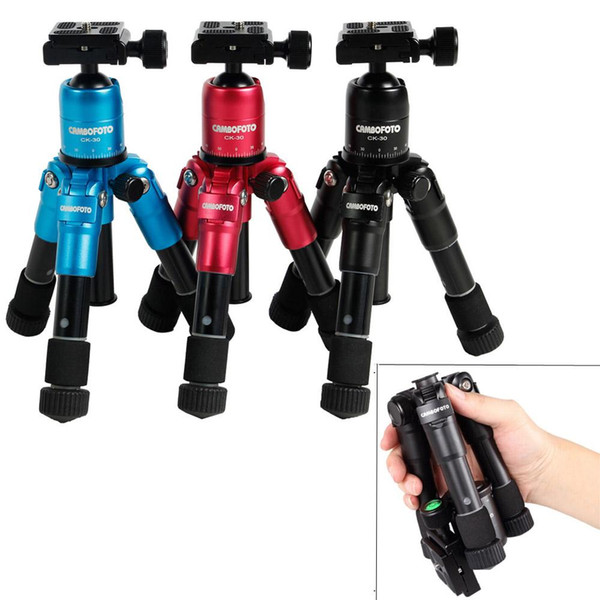 Portable Folding Ultra Aluminum alloy Tripod Compact Desktop Macro Mini Tripod Kit with Ball Head for Canon Nikon DSLR Camera