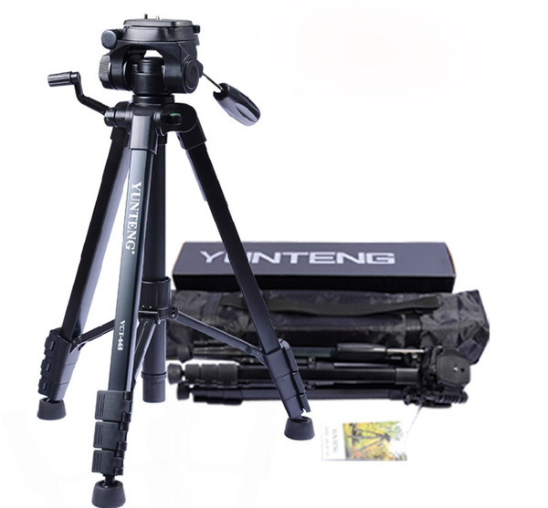 NEW YUNTENG VCT-668 Pro Tripod with Damping Head Fluid Pan for SLR/DSLR Canon Nikon +Carrying Bag