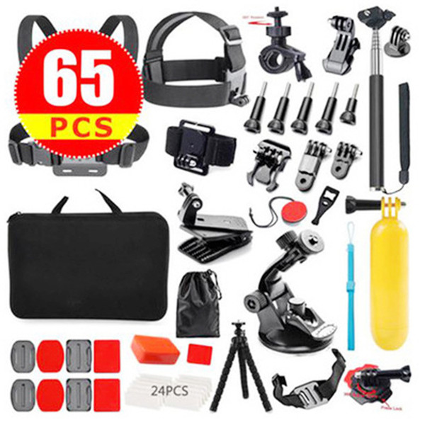 2019 Hot Gopro Accessories for Professional Heroes 6 5 4 3 Set Road Selfie Stick for Action Camera Accessories Kits