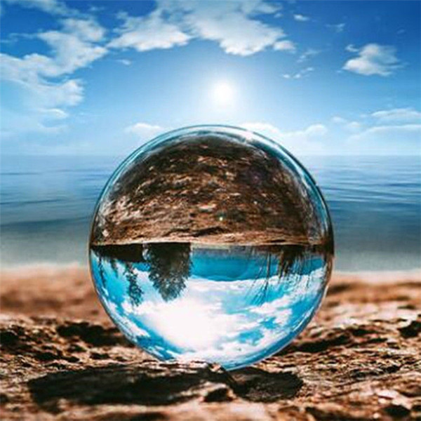 Clear Glass Crystal Ball Healing Sphere Photography Photo Props Gifts 60mm House,office,Hotel Desktop Decor