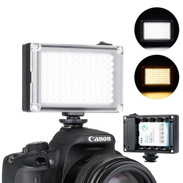 96 LED Phone Video Light Photo Lighting on Camera Hot Shoe LED Lamp for iPhone Xs Max X 8 Camcorder Canon Nikon DSLR