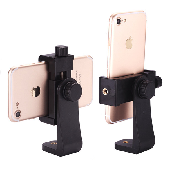 Smartphone Tripod Mount Clipper Vertical Bracket Clip Holder 360 Adapter For Iphone X 8 7 7 plus Samsung S6 S7