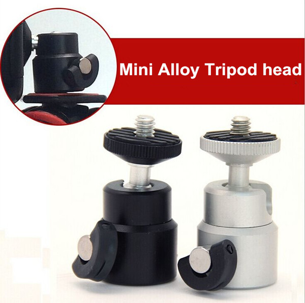 tripod head camera mount accessory adapter parts mini metal ball head/tripod stand 1/4 inch thread spigot head/Camera Flash Hot Shoe Adaptor