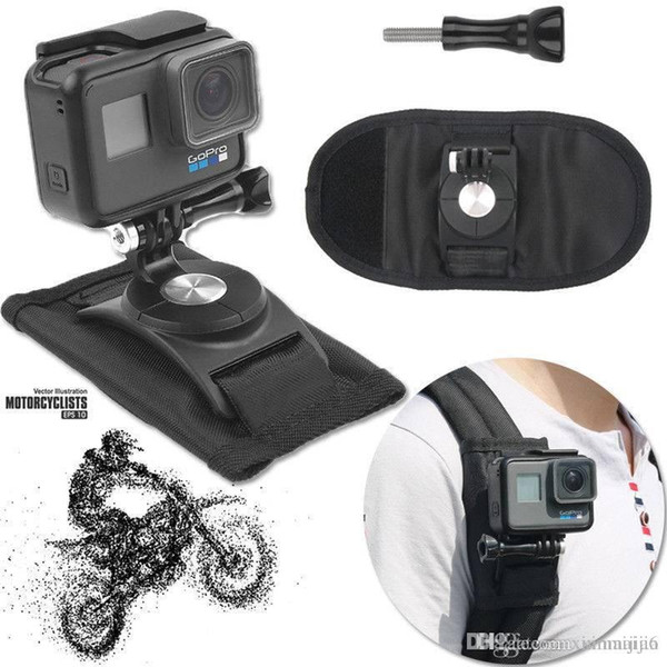 Black Riding Backpack Mount Bracket Holder For GoPro Hero 4 5 6 Accessory Sports Camera