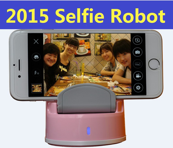 2015 Selfie Robot Auto face tracking multi mode 360 degree rotate take picture free portable selfie robot for Android iPhone DHL Free