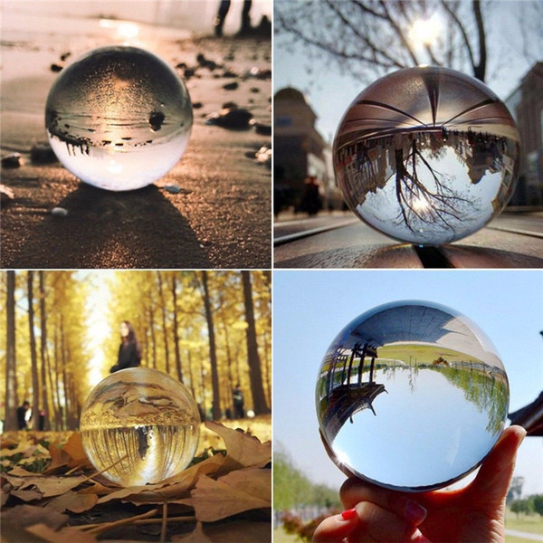 Clear Glass Crystal Ball Healing Sphere Photography Props Lensball Decor Gift House,office,Hotel Desktop Decor