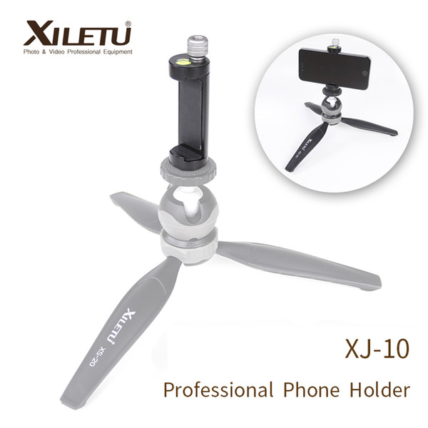 XILETU XJ-10 Professional Phone Holder Smartphone Clip For Arca Swiss Tripod iPhone Samsung With 1/4' Screw