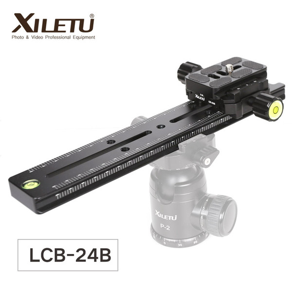 XILETU LCB-24B Track Dolly Slider Focusing Focus Rail Slider & Clamp and QR Plate Meet Arca Swiss For DSLR Camera Canon