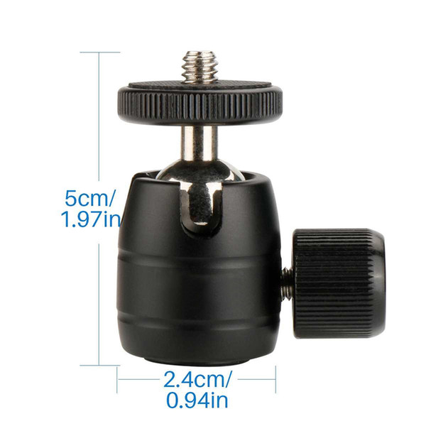 Mini Ball Head,360 Degree Rotating Swivel Tripod Head with 1/4