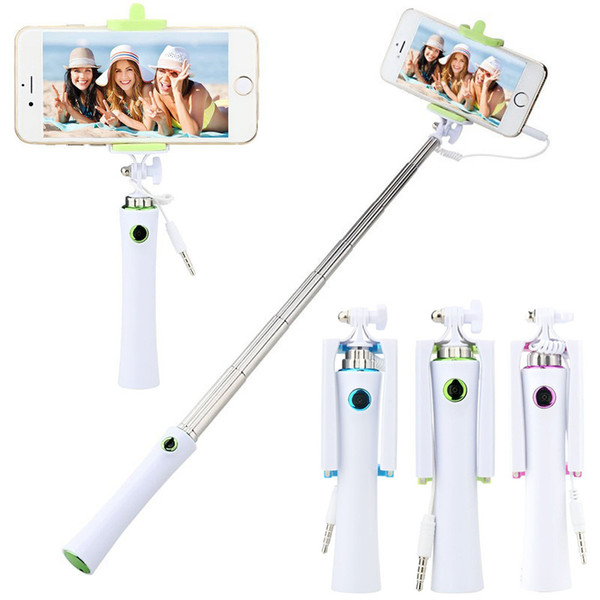 Wholesale-Malloom 1PC Handheld Self-Pole Tripod Monopod Stick For Smartphone selfie stick control Puscard Puscard