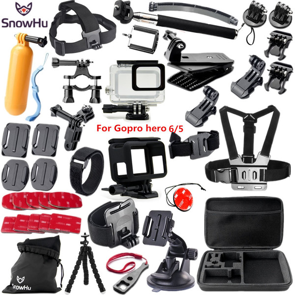 For Gopro accessories set waterproof protective case chest for go pro hero 6 hero 5 tripod GS41