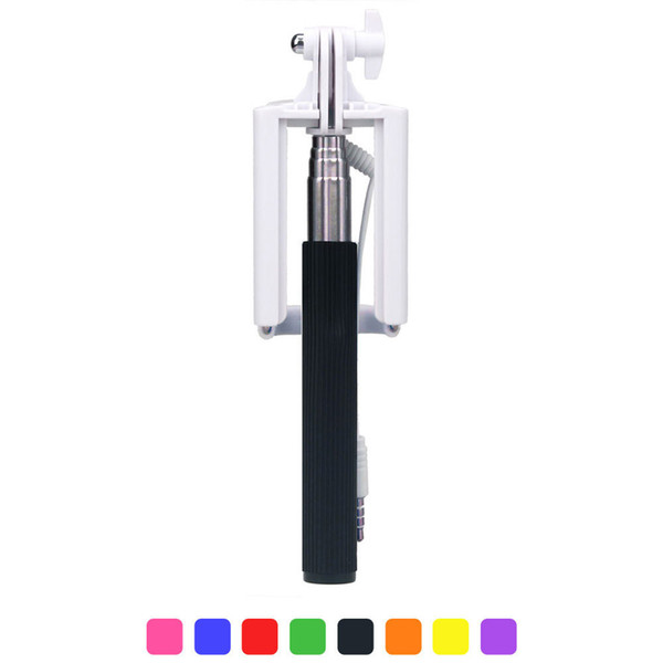 Wholesale-SHENSEE Wired Selfie Stick with Cable Extendable Fold Holder for iPhone 6 Plus Samsung Mini Selfie Stick Monopod