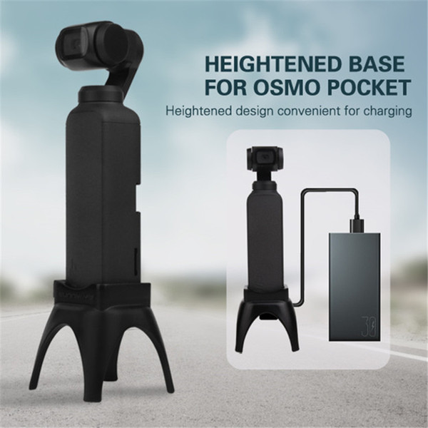 Heightened Base Mount for OSMO POCKET Handheld Stabilizer Desktop Stand Mounts with Charging Hole for Osmo Pocket Accessories