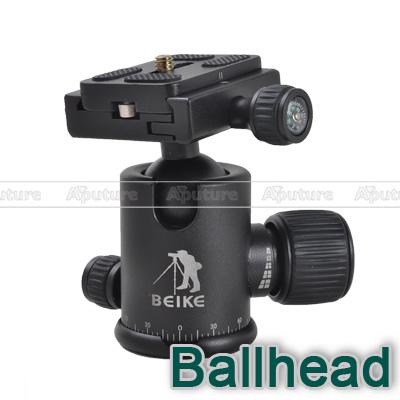 BEIKE Pro 360 Degree Pan Camera Tripod Ballhead Quick Release Plate Ball Head PK019