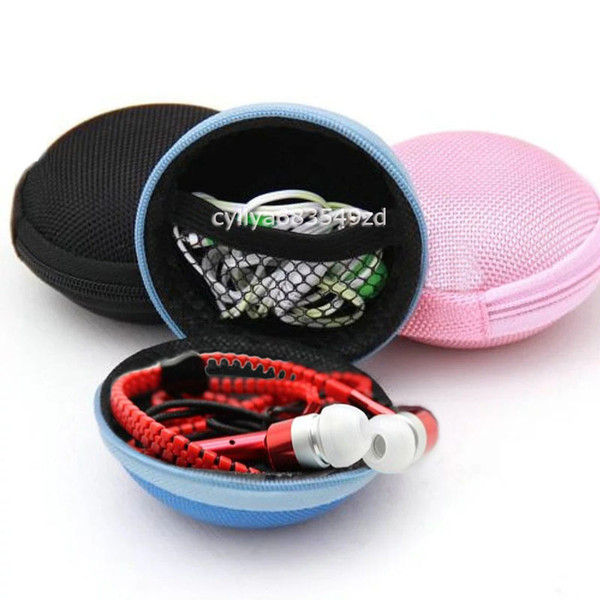 20pcs/lot Stereo metal earphone zipper earphone In Ear Earbuds with carrying case storage bag for universal smartphone