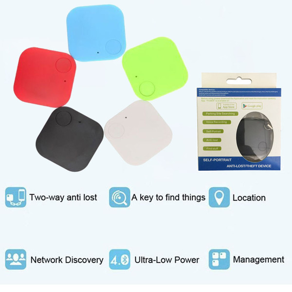 Wireless Bluetooth 4.0 Square Anti-lost Locator Alarm Tracker Finder Tracking Device For Car Kids Pet Wallet GPS