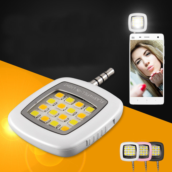 2016 Hot Portable Smartphone Phone Selfie Mini 16 LED Camera Flash Fill Light For IOS Android New