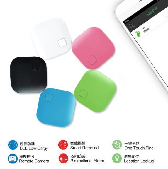 New Square Wireless Bluetooth Anti-lost Alarm GPS Tracker Itag Key Finder Voice Recording Anti Lost Selfie shutter for Ios Andriod Phones