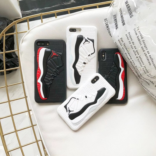 Matte Silicone 3D Basketball Shoes Pattern Phone Cover Sports Rubber Frosted Back Case for iPhone 6.5 6.1 6s 7 8 plus