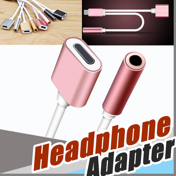 2 in 1 Colorful 3.5 mm Headphone Jack Adapter For Phone Earphone Charger Cable High Quality