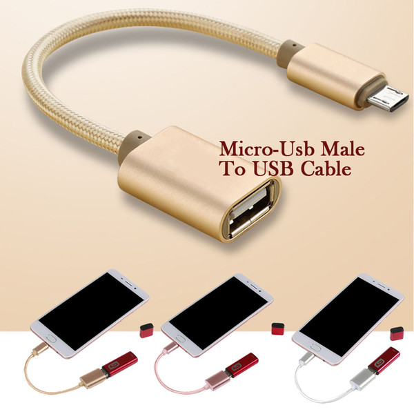 Micro USB To OTG USB Cable OTG Adapter for Samsung Galaxy Xiaomi Huawei OTG Mobile Smartphone Android Tablet 90 Degree Mobile Phone Cables