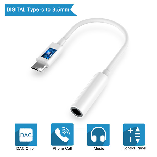 Pixel 3 USB C to 3.5mm Digital Headphone Adapter Compatible for Google Pixel 3/3XL/2/2XL/for iPad Pro 2018/Galaxy/HTC Type C Audio Adapter