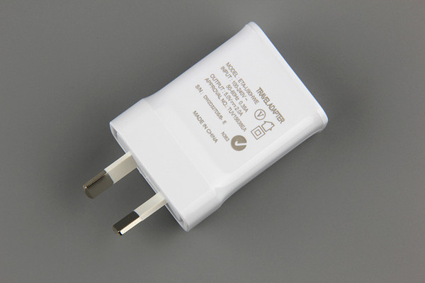 Genuine Original Quality AU Plug 5.3V 2A Home Wall Adapter Charger for Samsung Galaxy Note3 N900 S5 DHL Free Shipping 100pcs/lot