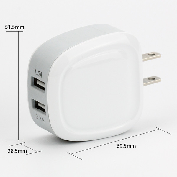 New Develop 5V 2A 2USB Port EU US Plug Wall Charger Adapter Travel Power For iPhone usb charger portable charger 100pcs/lot