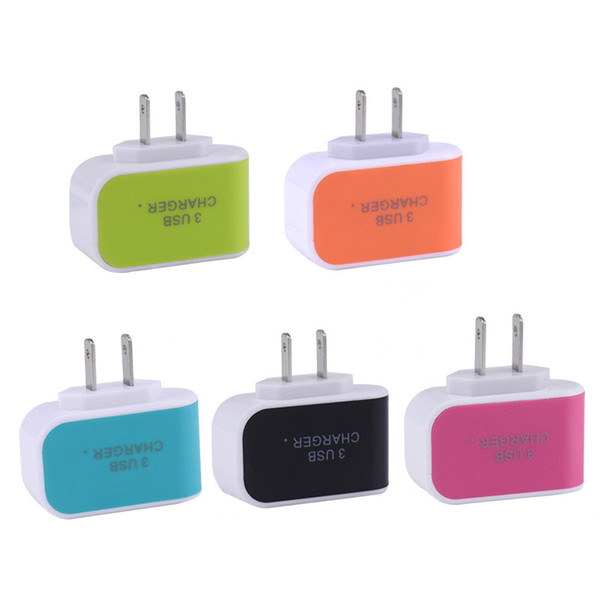 For iPhone Huawei HTC Samsung LG US/EU Plug Universal 3.1A 5V Triple USB 3 Port Wall Home Travel AC Charger Adapter