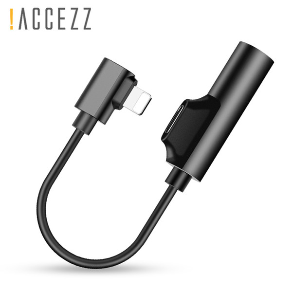 !ACCEZZ 2 IN 1 Lighting Charging Listening Adapter For iphone X 8 7 Plus XS MAX XR 3.5mm Jack Connerter AUX Splitter