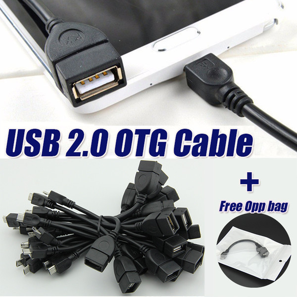 Standard Host female USB to male Micro USB 2.0 OTG Cable Cord adapter for Samsung Xiaomi Android Phone for For flashdrive