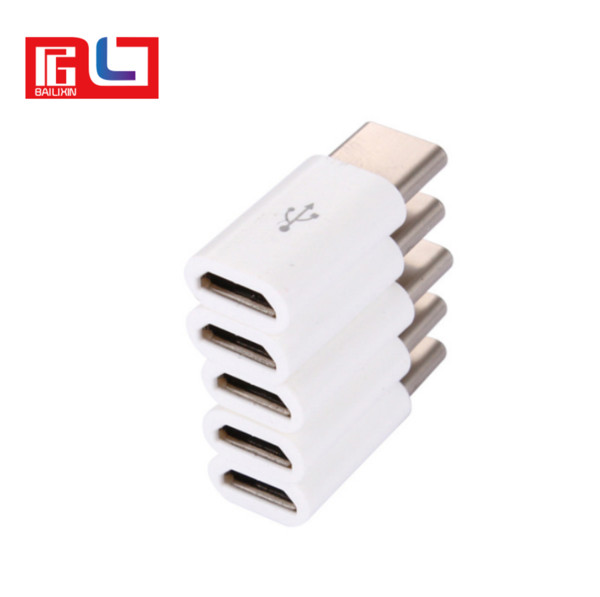 High quality pocket friendly size autocatalytic plating ABS micro USB 3.1 Type-C fast data sync transferring charger adapter