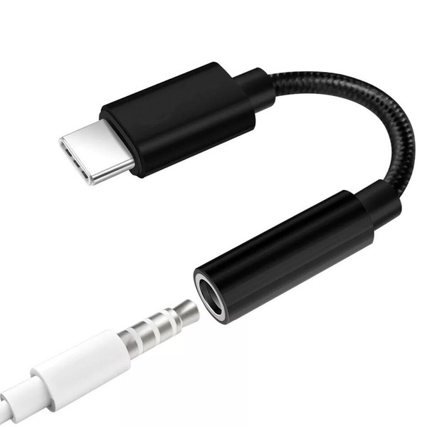 Nylon Braided USB C/Type C to 3.5mm Aux Audio Headphone Jack Adapter Cable Hi-Res DAC Chip Audio Adapter Compatible with New iPad Pro,Google