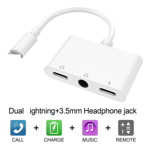 3 in 1 Headphone Splitter Dual music connector 3.5mm Headphone Jack Audio Adapter for iphone