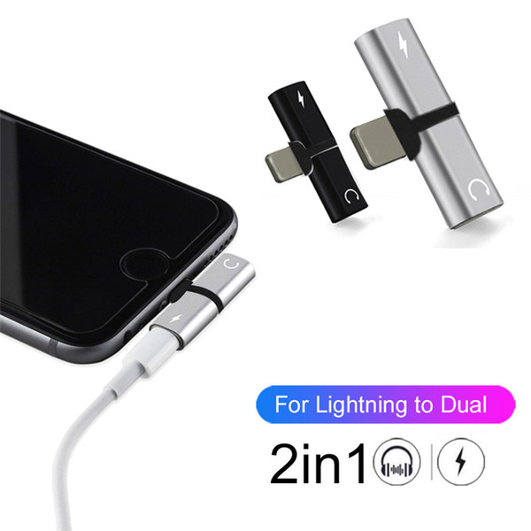 Headphone Adapter for iPhone X/XS/XS MAX/XR/8/ 8Plus/ 7/7 Plus Adapter Splitter Earphone Connector Convertor Charge Music Control