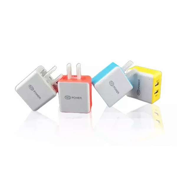 Colorful Square 5V 2.1A Dual USB US Charger Charging Adapter For Samsung Any Phone Tablet Computer Free Shipping With DHL