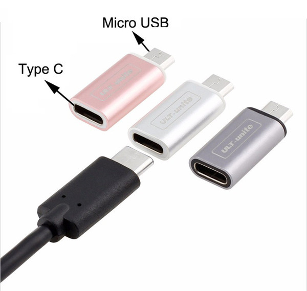 ULT-unite Type-C To Micro USB Male Adapter For Android Phone 3A Charging Output Data Cable Adapter