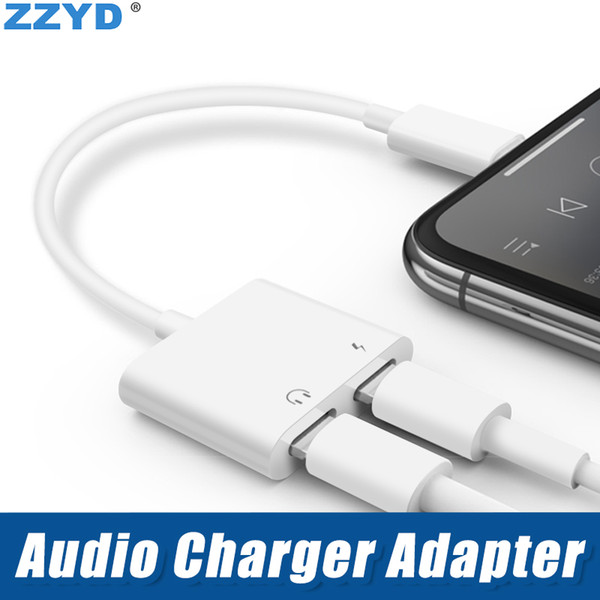 ZZYD 2 in 1 Adapters To Heaphone Audio Charger Adapter Connector For Ip7 8 plus X