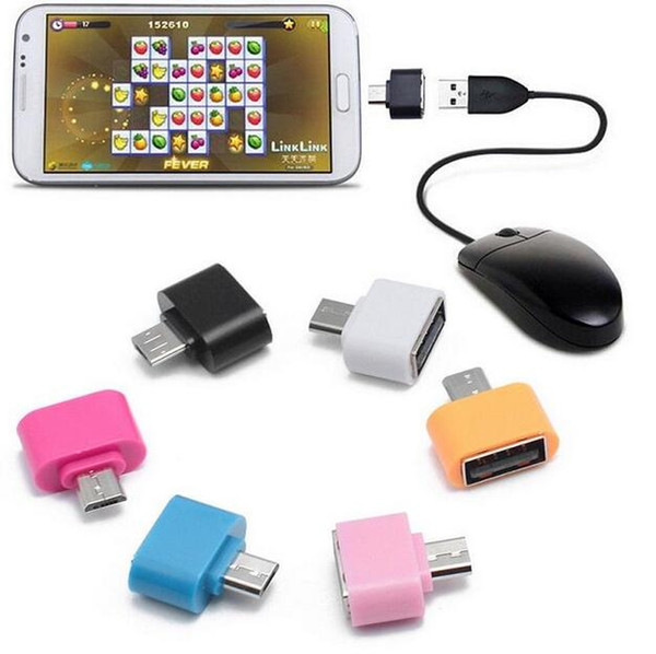 100% tested Colorful Mini OTG Cable USB OTG Adapter Micro USB to USB Converter for Tablet PC Android Samsung Xiaomi HTC SONY LG