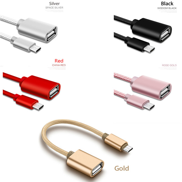 Braid Type C USB 3.1 Male to OTG Type-A Female Adapter Cord For Android micro usb to otg CAB297