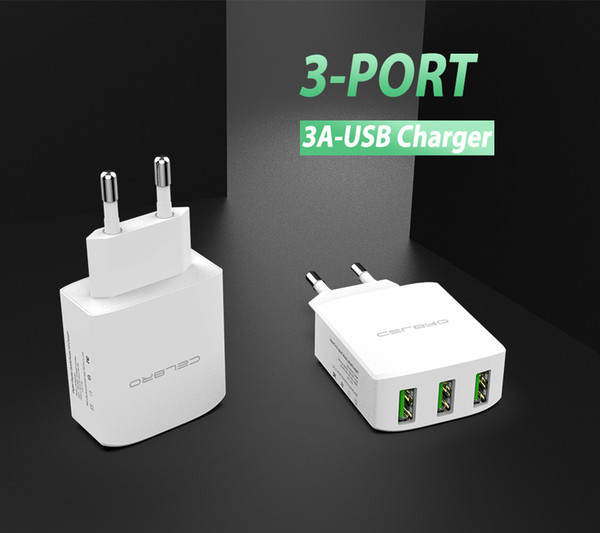 Multi-wall Usb charger dual 2 and 3 ports hotel mobile phone charger 5v 3a eu universal iphone 7 6x8 + 6s