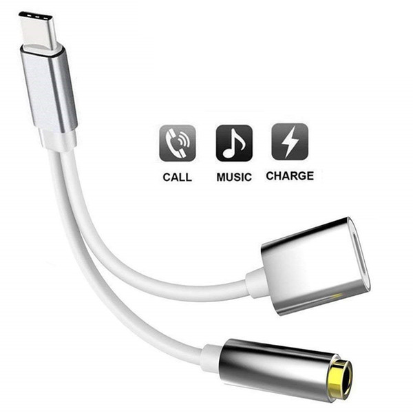 USB-C do tipo C para 3.5mm Fone De Ouvido Adaptador de Áudio para 3.5mm Aux Feminino Cabo Conector para Xiao mi crophone mi 6 8 6X mi X P20