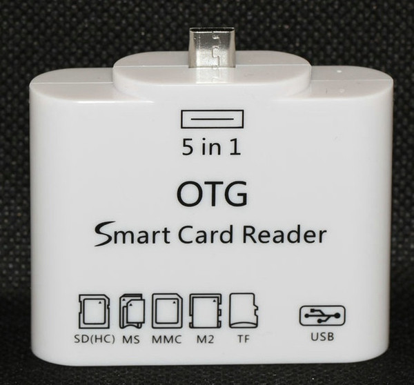 New Arrival 5 in 1 Micro USB OTG smart card reader connection kit for smart phone &PAD